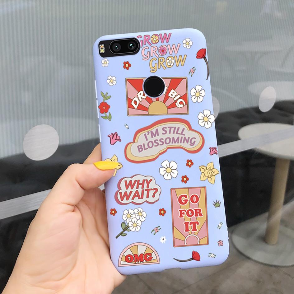 For Xiaomi Mi A1 5X Case New Butterfly Sunflower Patterns Soft Protector Bumper Cover For Xiomi Mi A1 MiA1 Mi5X Phone Cases 5.5"