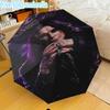 Ozzy Metal Legend Mini Umbrella, 5-Fold, Lightweight, Retractable Umbrella Features 8 Ribs, Ideal for Outdoor Use Birthday Gifts