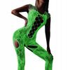 Bodystocking Glowing In The Dark Mesh Lace Women's Underwear Jumpsuit