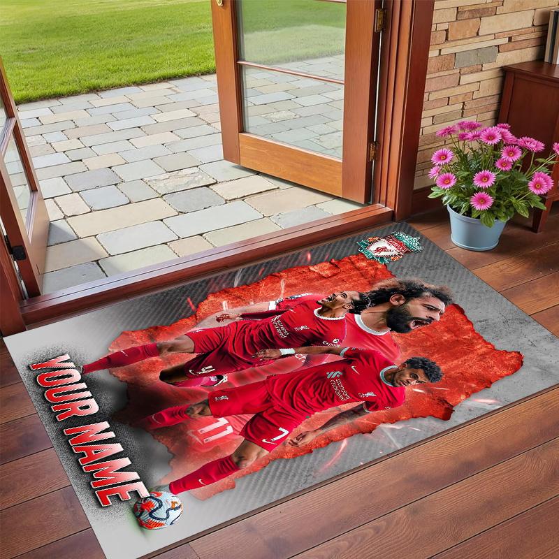Crystal Velvet Rug Custom Name Text, Soft Non Slip Floor Mat Home DecorMohamed Salah