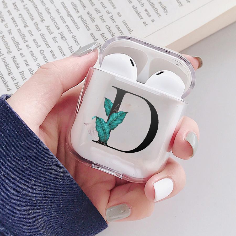 Чехол для AirPods с буквами алфавита для Apple Airpods 3 Pro, беспроводной Bluetooth-гарнитура, защитный чехол, прозрачный чехол для зарядки