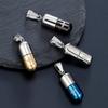 Stainless Steel Capsule Pill Pendant Necklace Can Open Drift Bottle Pendant Hollow Pill Necklace
