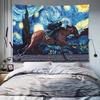 Racing Under The Starry Night Tapestry Game Esports Room Theme Personalized Room Decor Popular bedroom decoration tapestry