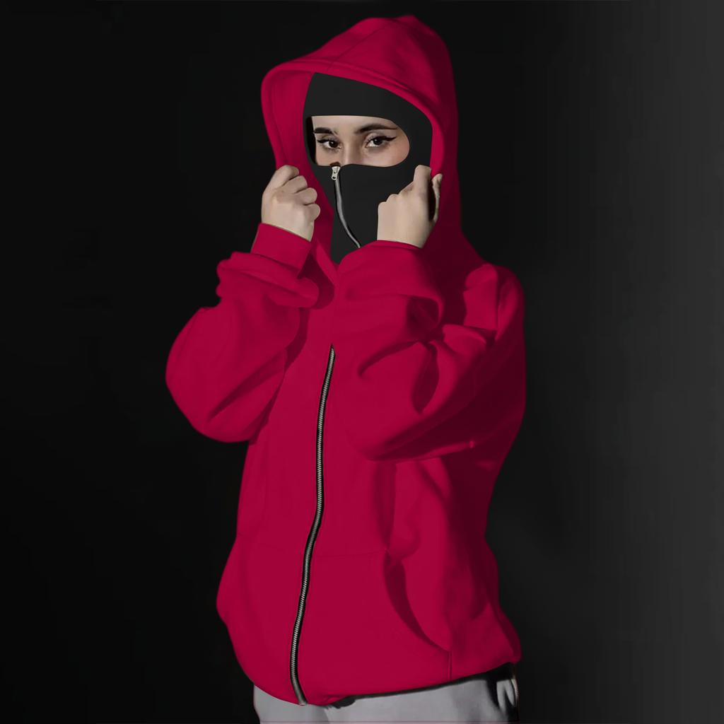 Женская двухслойная толстовка с капюшоном на молнии