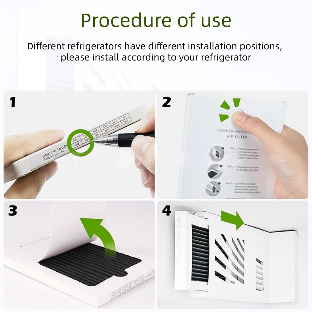 (4-Pack) Suitable for Refrigerator Air Filter EAFCBF PAUL 241754002 242047801 Filter Replacement Accessories 2