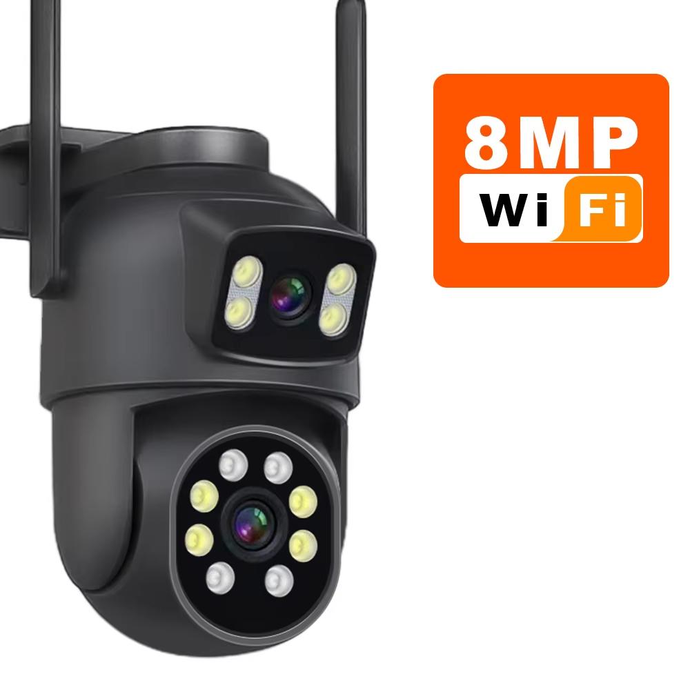 6K 12MP HD WiFi PTZ камера наружная тройной объектив тройной экран безопасность мобильный AI автоматическое отслеживание видеонаблюдение аудио видеонаблюдение