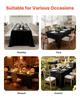 Black Tablecloths for Rectangle Tables, 6 Pack, 70 x 120 Inches, Reusable and Machine Washable Table Clothes, Wrinkle-Resistant Polyester Fabric Table