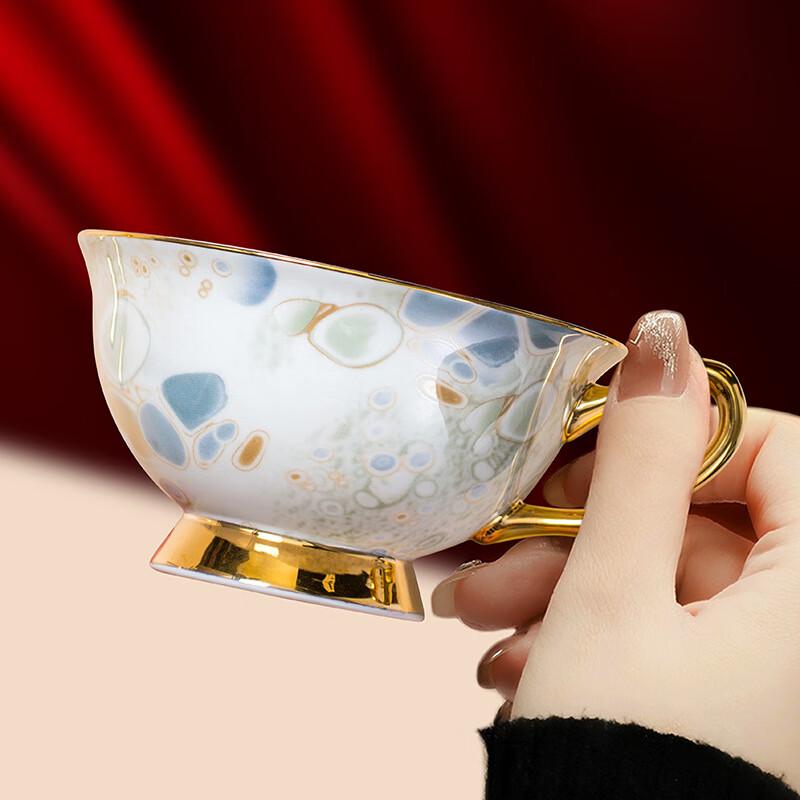 DHGU Позолоченный Европейский Кофейный и Чайный Сервиз из Костяного Фарфора