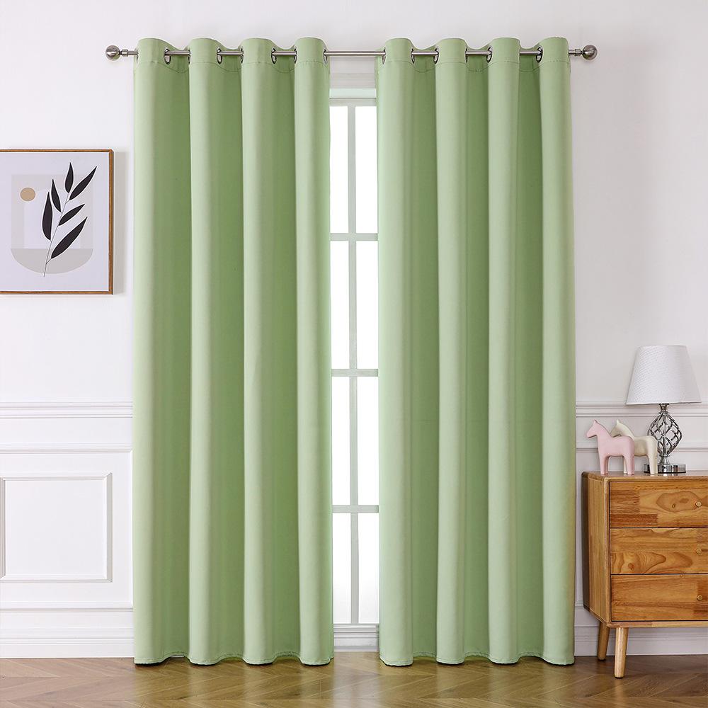 1pcs High-Precision Blackout Solid Color Curtain Cloth Window + Finished Fabric