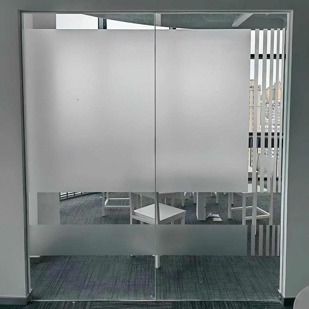 Матовая белая оконная пленка, матовое теплозащитное покрытие для стекла, непрозрачная электростатическая самоклеящаяся наклейка на дверь для ванной комнаты