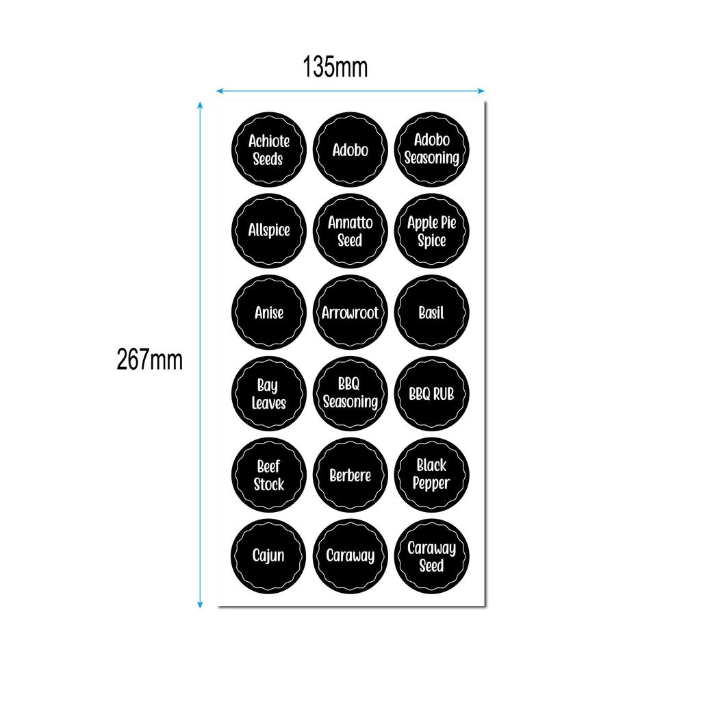 144 шт. наклейки для банок, кухонные этикетки, наклейки с названием специй, набор наклеек для кладовой с пустыми этикетками на английском языке, самоклеящиеся