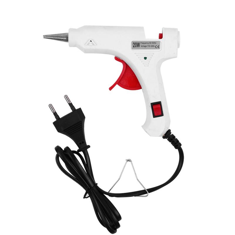 10 шт. клеевые стержни + высокотемпературный нагреватель, машина для горячего клея, 20 Вт, домашний инструмент для ремонта «сделай сам», европейский