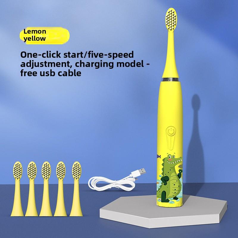 Бытовая звуковая зубная щетка, электрическая мягкая щетина, электрическая зубная щетка, перезаряжаемая детская электрическая зубная щетка