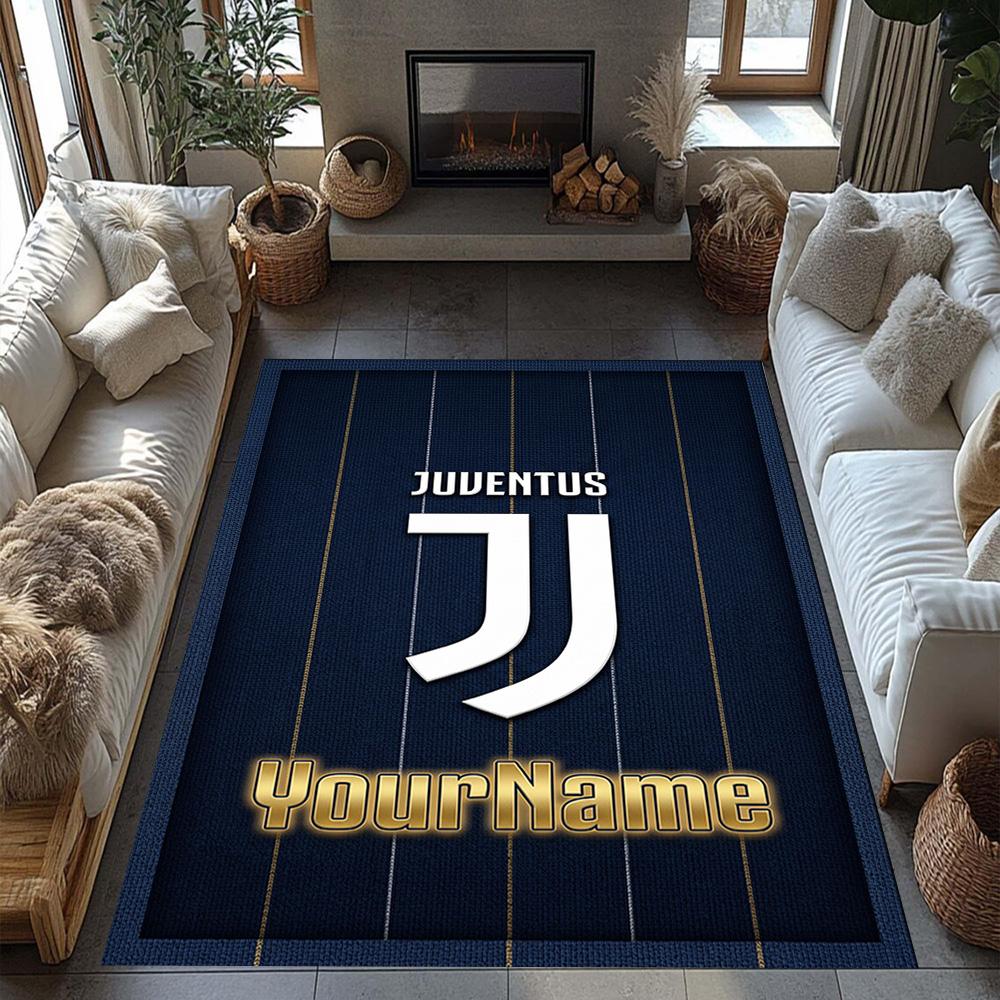 Juventus Customize Your Name Floor Rug Office Rug Suitable for Dormitory Game Room Bedrooms Outdoor Antislip Carpet Office home decor