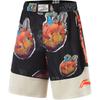 Li Ning Badfive Spliced Printed Mid-Waist Comfortable Universal Breathable Straight-Leg Sports Shorts Men shorts Black AAPU113-9