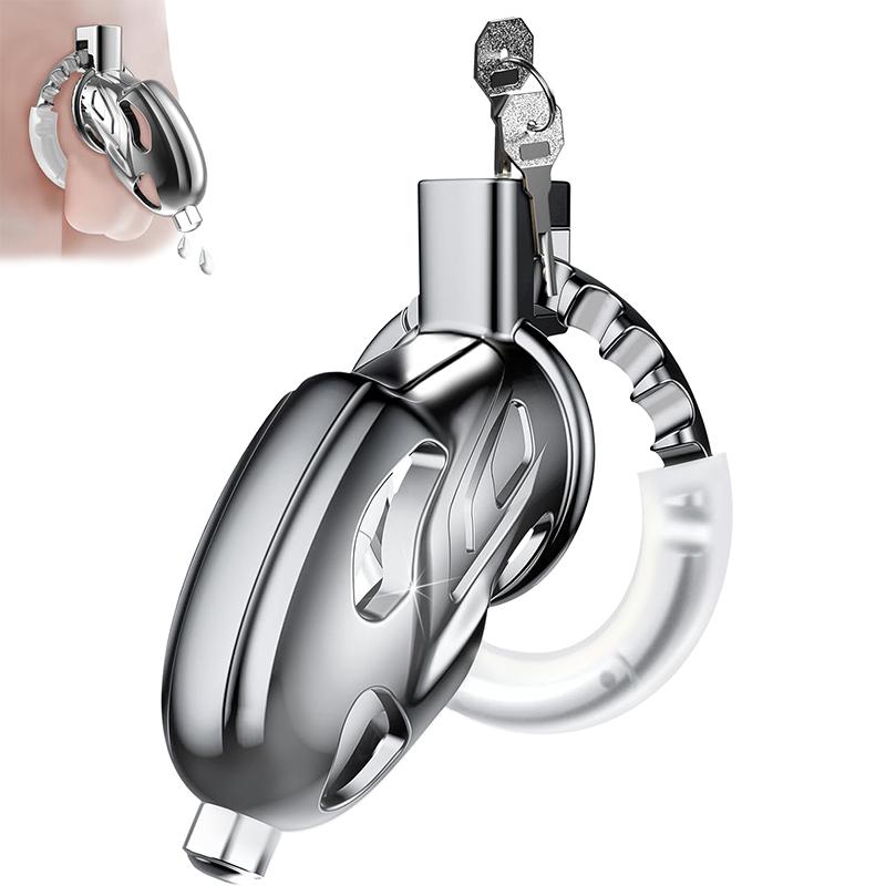 Замок для устройства мужской целомудренности с уретральным катетером, Металлическая регулируемая клетка для защиты от измен, Игры для пар и Сисси-тренинг