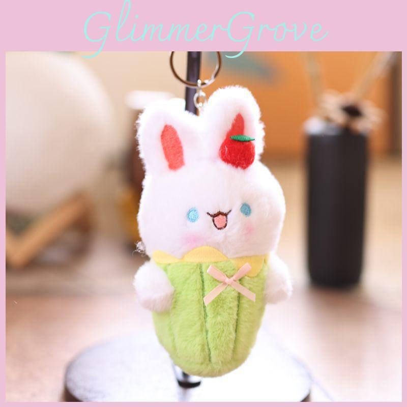 Bunny Cartoon Fruit Plush Animal Pendant Doll For Kids Gift And Decoration Bag