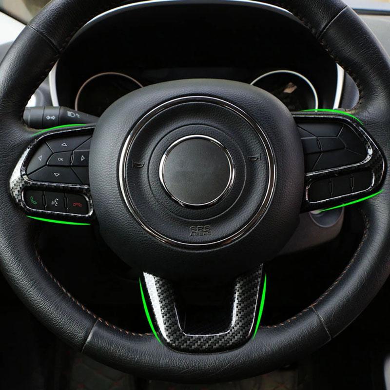 My Good Car Chrome Car Steering Wheel Buttons Knob Cover Trim Sticker Accessories for Jeep Compass 2017 2018 Renegade