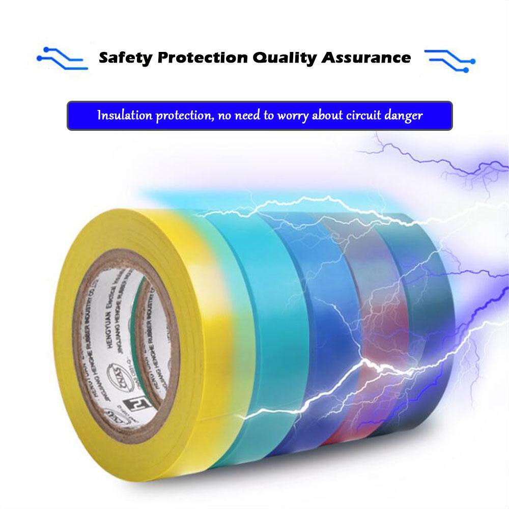 10 Meters Strong Electrical Tape Color Wear-resistant Lead-free Electrical Insulation Electrical Tape PVC Fame RetardantPinstriping Tape 3
