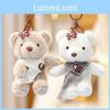 Charming Mini Plush Bear Doll Keychain Soft Toy For Girls Ideal Bag Pendant Accessory