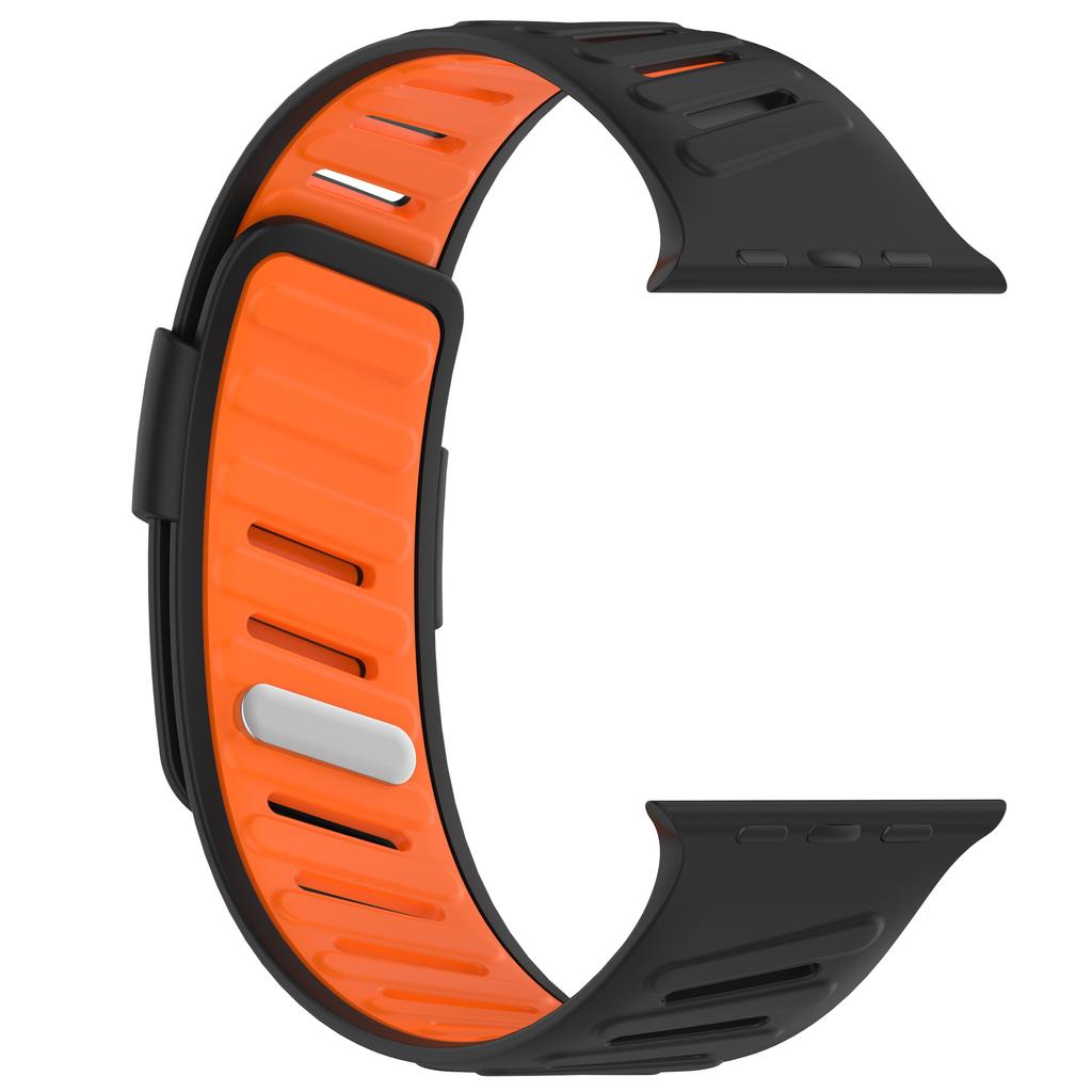 Двухцветный спортивный ремешок для Apple Watch Ultra 3/2/1 49 мм 41 42 45 44 46 мм, дышащий силиконовый ремешок для Iwatch серий 11 10 9 8 7 SE