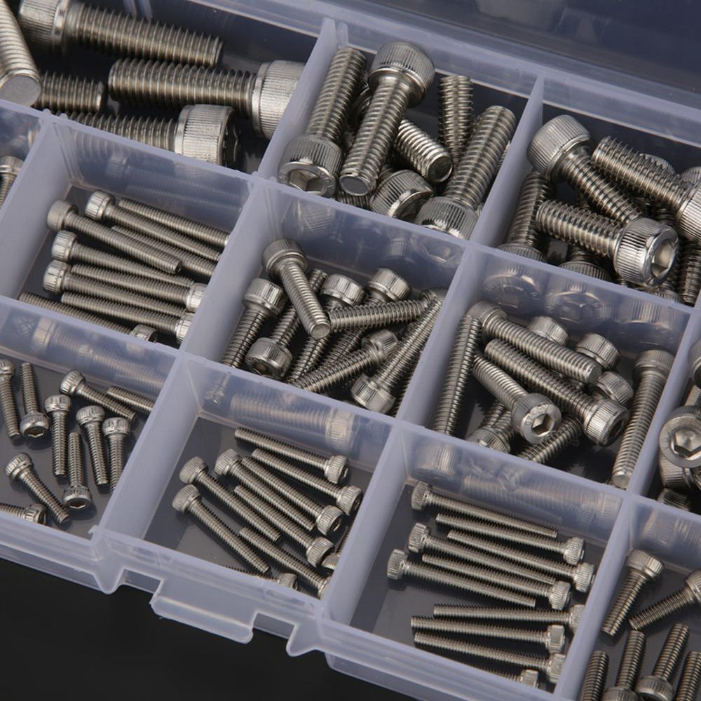 135Pcs M2.5-M8 Hex Socket Head Cap Screw Fastener Assortment Set for Home Furniture Fastener