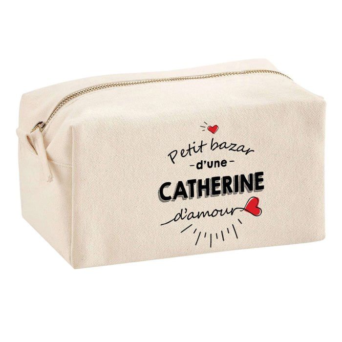 Trousse multifonction Bazar d'une Catherine d'amour Cadeau Anniversaire Idée Personnalisé | Trousse Scolaire Fournitures Bureau
