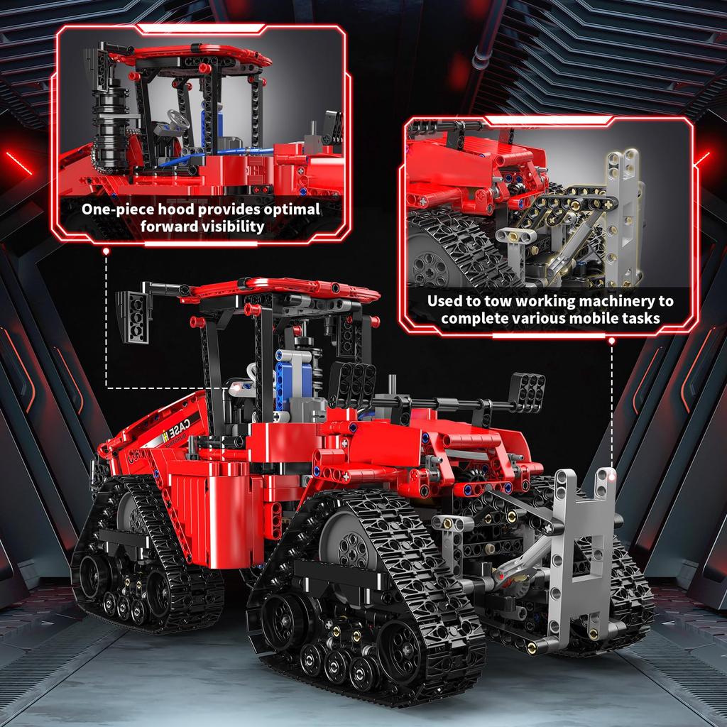 Mold King 18020 Technic Радиоуправляемый квадроцикл 600 Тягач MOC Электрический гусеничный трактор Тяжелая строительная машина (1698+ штук) Технология