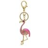 Portable Creative Fashion Flamingo Key Chain Sturdy Metal Rhinestone Key Ring
