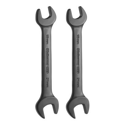 Ratchet Thick Flat for Furniture 18mm X 21mm Double-Ended Wrench, Type, Head, Repair, Metric, Black, 2-Pack