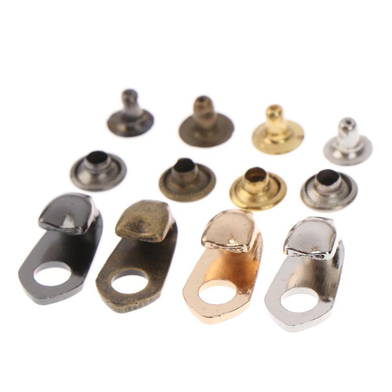 10Sets Shoe Lace Hooks Lace Fittings Buckles With Rivets For Climb Hiking Shoes