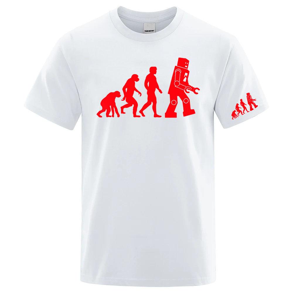 2026 Evolution Themed funny Logo Print Unisexs Refreshing and non stick to the body Sweatabsorbing Ice Silk Quickdry Tshirt