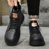 Новые модные осенние и зимние мужские высокие ботинки martin для студентов, трендовые рабочие туфли на мягкой подошве для мальчиков, кроссовки Martin с защитой труда