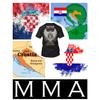 Croatia Croatian Flag Wing Never Underestimate Power MMA Kick Boxing UFC Muay Thai T-Shirt Retro Vintage 3D Print Men Women Short Sleeve Round Neck