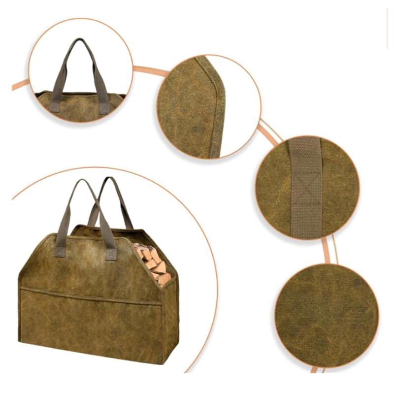 Держатель для хранения журналов, холщовая сумка для дров, прочная сумка для дров, портативный органайзер для улицы