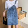 Summer Denim Overall Dress Women Sleeveless Jeans Dresses Casual Loose Strap