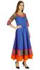 Amoghah Women Cotton Blue Solid Anarkali Kurti Индийская расклешенная блузка Kurta