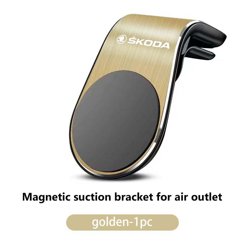 ptncy6 Car Phone Holder Air Vent Magnet Auto Smartphone Mobile Support Accessories For Skoda Rapid Octavia Derivative Enyaq-iV VisionS