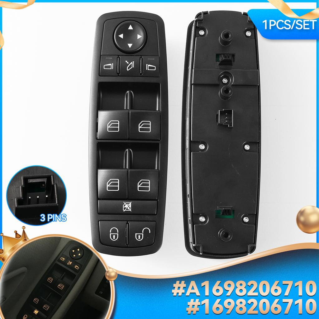 A1698206710 Auto Electric Power Window Master Control Switch 1698206710 for Mercedes-Benz W169 A-Klasse W245 B-Klasse 2004-2012