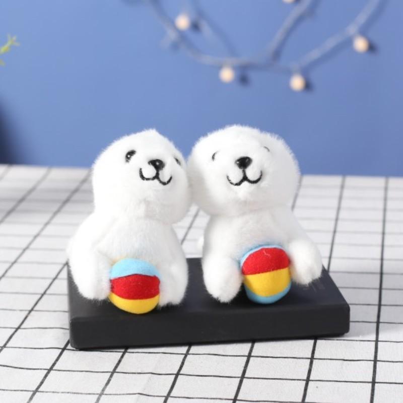 Очаровательная плюшевая игрушка-тюлень, мягкая набивная игрушка, брелок, мультяшный шарм для сумки