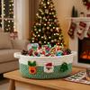 Cotton Rope Hand Woven Storage Basket Xmas Theme Candy Storage Baskets  Entryway