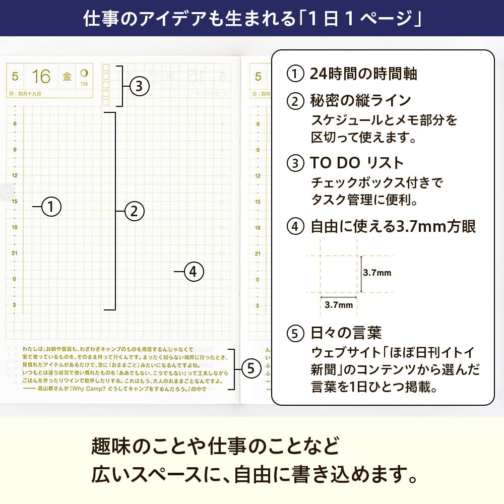 Hobonichi Techo 2025 Hon Liberty Fabrics/Paysanne Blossom [A6/1 Page Per Day/January/Monday Start]