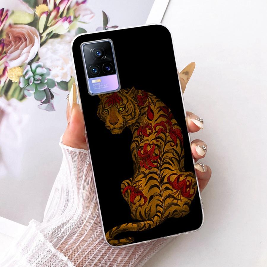 Для Vivo V21E V 21 e V2061 V2055 Чехол Мягкий Силикон ТПУ Защитный бабочка Чехол для Телефона Для VivoY73 2021 V21 E 4G 5G Обложка Coque
