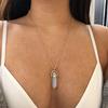 Jewelry Personality Short Bullets Natural Crystal Stone Pendant Clavicle Necklace