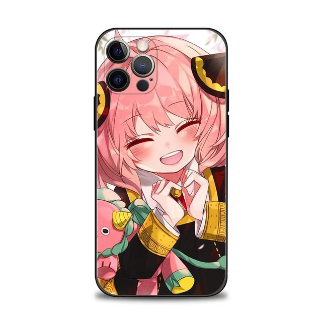 Чехол для телефона Apple Iphone 14 13 12 11 Pro Max 13 12 Mini Xs Max Xr X 7 8 6 6s Plus, чехол Spy X Family Pink Smile Anya Damian