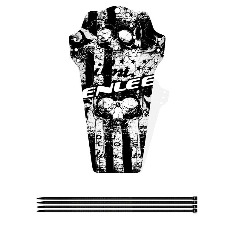 ENLEE Mountain Bike Fender, Carbon Fiber Grain Color DH Downhill Mountain Bike Saddle Universal Mud Removal Tile