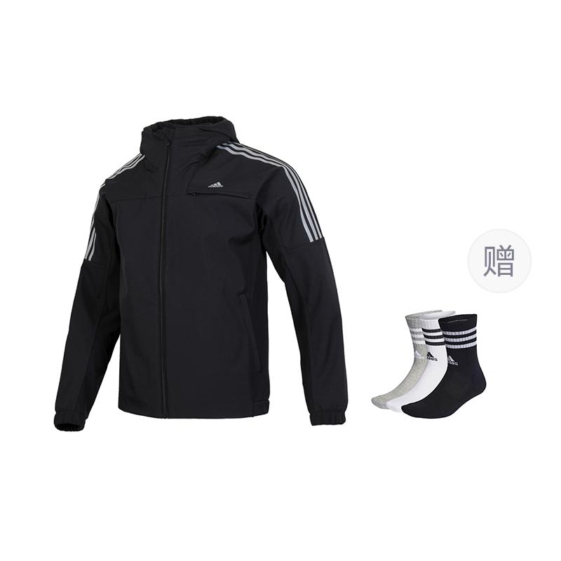 adidas Обязательные вещи Худи Куртки и Пальто Мужские Черные JG8515