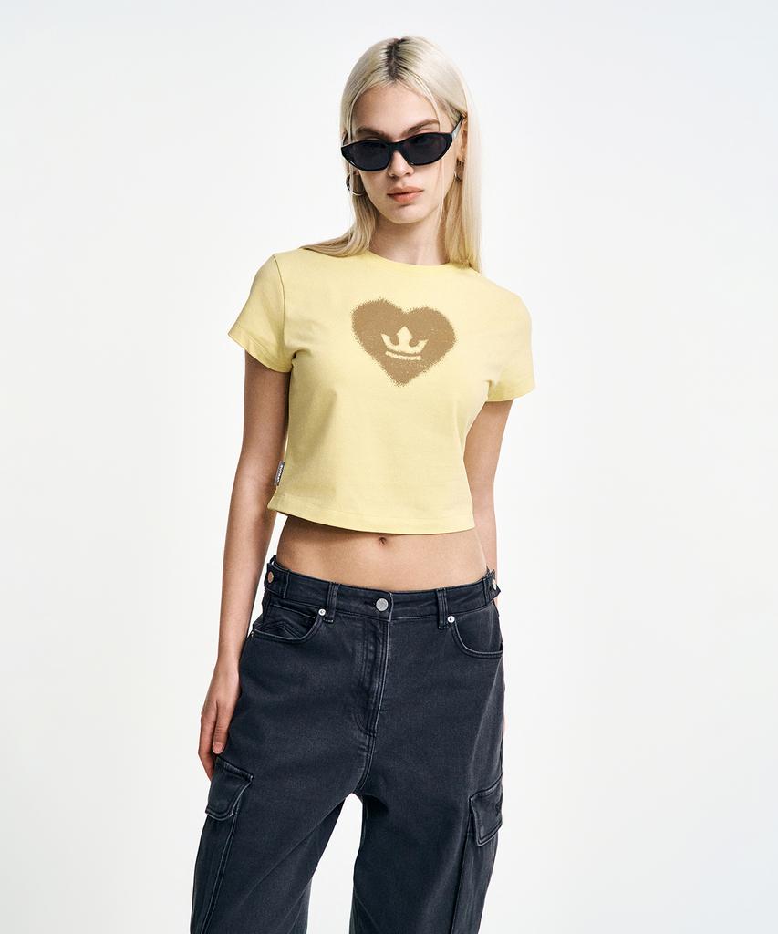 Женская футболка SUPRA Crown Heart (желтый)