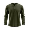 Men S Casual Loose Long Sleeve Henry Shirt Fall Basic Top