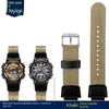 16 мм 18 мм Выпуклый Для мужских часов Casio Ремешок для часов AQ-S810W AEQ-110W MCW-200 Спортивный Дышащий нейлоновый холщовый ремешок для часов Смоляной силиконовый ремешок